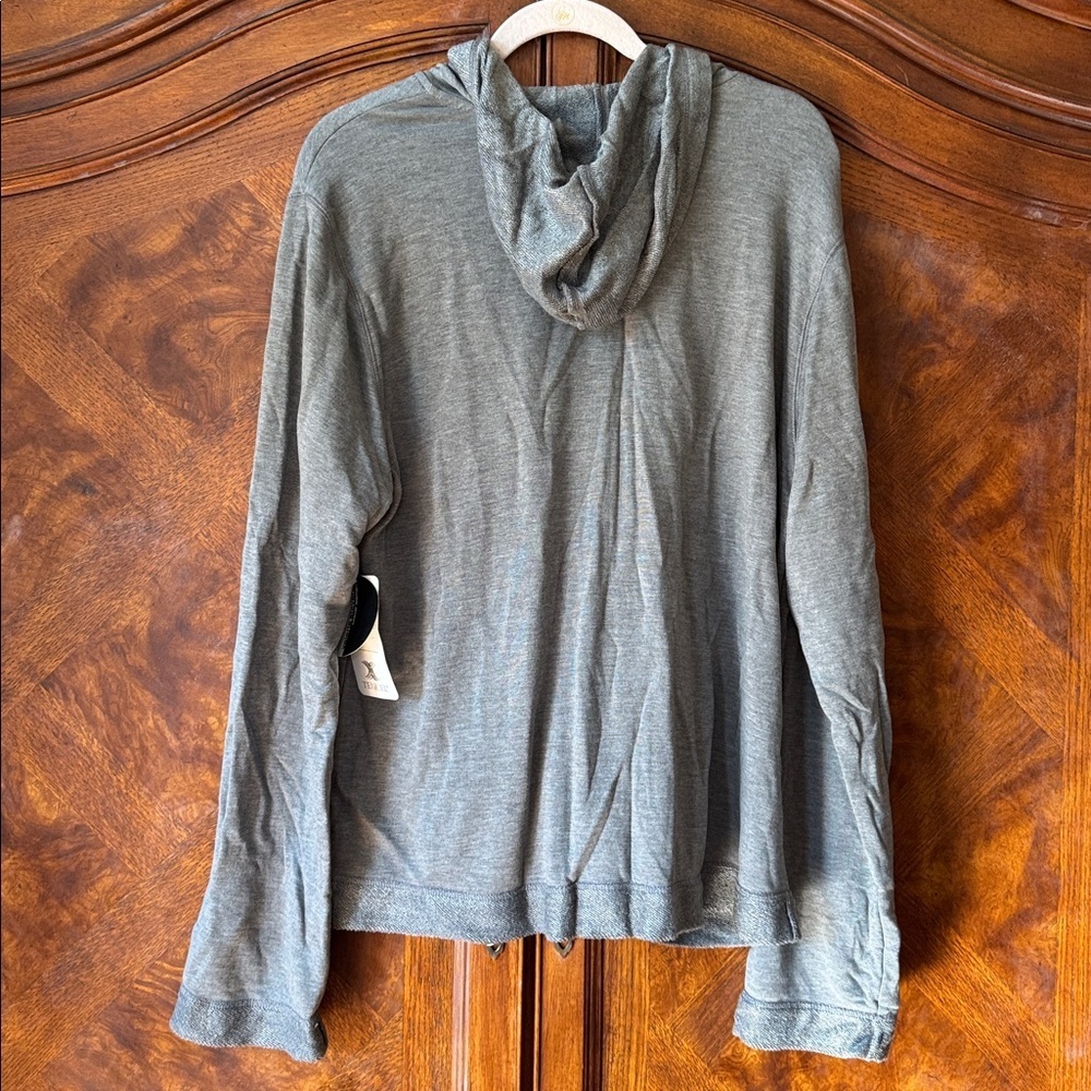 NWT Valerie Stevens Gray Casual Woman Stretch Hoodie zipped sweatshirt size 1X - Picture 5 of 5